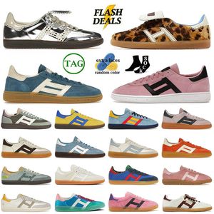 adidas wales bonners leopard gazelle samba shoes handball spezial Og Luxurys Designer chaussures argent métal hommes femmes jaune pâle sneakers sneakers 【code ：L】