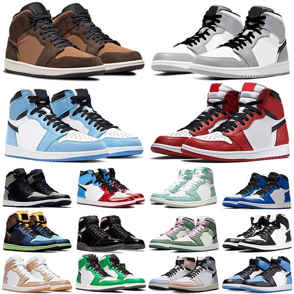 Jumpman 1 Zapatos de baloncesto Hombres Mujeres 1S Universidad Azul Oscuro Mocha Chicago UNC Hyper Royal High Spider Verse Palomino Toe Lost Found Entrenadores Zapatillas de deporte 36-47