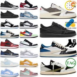 Jumpman 1 Low 1s Zapatillas de baloncesto para hombre Peter Moore Reverse Mocha Black Phantom Cement Panda 2.0 UNC Bordeaux Mystic Navy Hombres Mujeres Entrenadores Zapatillas deportivas Tamaño 13-5.5