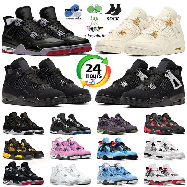 nike air jordan 4 4s travis scott jordans4 Jumpman 4 4 og chaussures de basket Travis Scot. Frozen moments Black Cat Sea wonderful jaune gris froid bleu ciment 【code ：L】