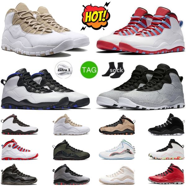 Jumpman 10 Chaussures 10s Basketball Mens 10j Ember Glow Noir Blanc Orlando Woodland Camo Cool Grey Infrared Cement Wings Seattle Smoke Chicago Shadow Dark chaussure