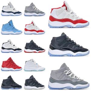 Kids Baskeball schoenen 11 Cherry 11s Cool Gray For Boys Girls Children Outdoor Concord Sports Sneakers Space Jam Gamma Blue Bred Trainers