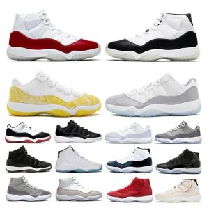 Jumpman 11 11s zapatos de baloncesto Classic Cherry cool Gement Grey Yellow Outdoor Sneakers gym red Space Jam UNC Jubilee Bred Concord Navy hombres mujeres zapatos deportivos