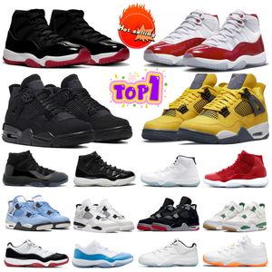 Designer shoes mesh basketball shoes casual shoes men's sports shoes high cut Jumpman 11 Big Demon King 4S black cat midnight, blue and red couple shoes 35-47