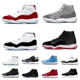 Jumpman 11 Basketball ShOes Hombres Mujeres Cool Grey 11s Sneakers Concord Space Jam Jubilee Cherry Legend Blue Bred Pure Violet UNC Midnight Navy Deportes Mujeres Entrenadores