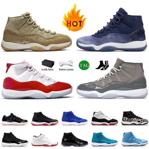 Jumpman 11 Zapatos de baloncesto para hombre Mujer Cool Grey 11s Low Cement Grey DMP Cool Grey 25th Anniversary Bred Concord Yellow Snakeskin Entrenadores para hombre Midnight Navy