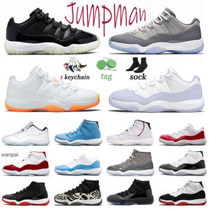 Jumpman 11 hombres entrenadores 2022 zapatos de baloncesto bajos 72-10 11s zapatillas de deporte Cool Grey Pure Violet Concord Bred Space Jam Gamma Blue Cherry para mujer
