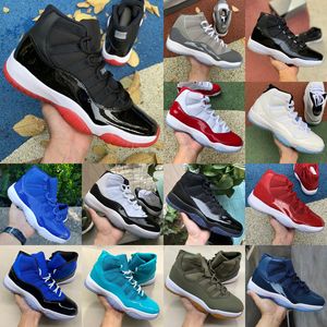 11 chaussures de basket-ball cerise 11s rouge et blanc ciment gris haute concorde jubilé 25e anniversaire 72-20 cool gris violet rose hommes baskets de sport