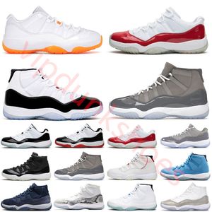 Jumpman 11s Zapatillas de baloncesto 11 Cherry DMP 25 aniversario Cemento Cool Grey Low 72-10 White Bred Concord Space Jam Off UNC Día de San Valentín Mujer Zapatillas de deporte US 13