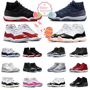 Jumpman 11s Heren Basketbalschoenen 11s Gefokt Fluweel Cherry Gratitude Napolitaans Cool Grijs Midnight Navy Roze Dames Heren Trainers Outdoor Sport Sneakers