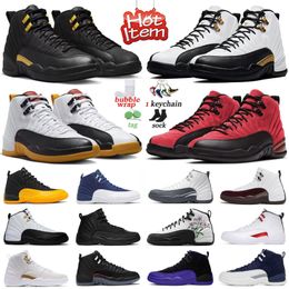 Jumpman 12 12s Zapatos de baloncesto para hombre Blanco Negro Beige Rojo Pulple Ciruela Azul Claro Multi Gris Melocotón Utilidad Inversa Juego de gripe Royal Taxi Michigan Zapatillas de deporte jordans12