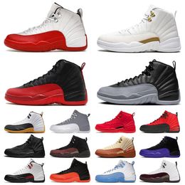 Black Wolf Grey 12 Cherry 12s Jumpman Basketbalschoenen Heren Rood Taxi Twaalf Xii Zwart Wit Briljant Oranje Donker Concord Flu Game Royalty Heren Trainers Sneakers