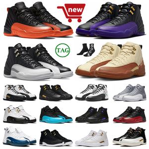 Jumpman 12s Heren Basketbalschoenen 12 Playoffs Field Purple Flu Game Royal Taxi University Blauw Goud Dames Heren Trainers Outdoor Sport Sneakers