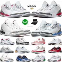 Jumpman 3 3s J-3-Balvin Lucky Green Wizards Fire Red Racer Blue Pine Green Cool Gray Laser Orange Katrina Archaeo Brown Hombres Mujeres Zapatos de baloncesto