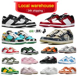 10A hoge kwaliteit sb lage designer schoenen heren sneakers schoenen panda Local Warehouse designer casual schoenen voor dames trainers unc blauwe buitensport loopschoenen