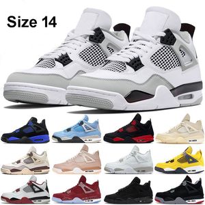 Jumpman 4 4s chaussures de basket-ball pour hommes Taille 14 13 US Motorsports Metallic Purple What The Citro Cool Grey University Blue Bred White Cement Black Canvas Cat Sail baskets