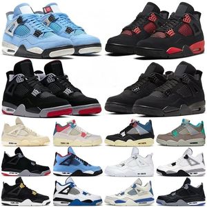Jumpman 4 Basketball Chaussures 4s Military Black Cats Seafoam Red Cement Sail Violet Ore Midnight Navy Tech White Oreo Photon Dust Dhgate Mens Womens Sneakers Trainers