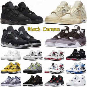 Jumpman 4 chaussures de basket-ball pour hommes femmes 4s Black Cat Sail Red Thunder University Blue Wild Things Canyon Purple Amethst Wave Military Shimme Baskets de sport pour hommes