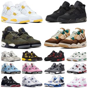 Jumpman 4 Basketbalschoenen Heren Dames 4s Pine Green Black Cat Militair Zwart Saffier Rood Thunder University Blauw Roze Violet Erts Trainers Sport Sneakers groot maat 13