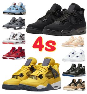 jumpman 4 zwarte kat 4s basketbalschoenen jumpman 4 Oil Green 4s University Blue Milttary Canvas Bred Wit Oreo Cement Pine Groen Rood Dames Sportieve designer sneakers