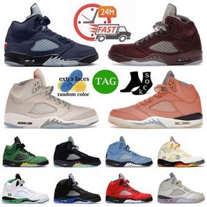 Jumpman 5 5s chaussures de basket-ball hommes UNC SE artisanat nous le meilleur bonheur pourpre rage rouge aqua vert haricot ce que la voile top 3 ailes basses baskets de créateurs hommes rétro raisin 36-47