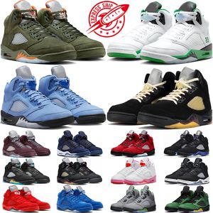 Jumpman 5 Hommes Chaussures de basket-ball 5s Olive Lucky Green UNC Dusk Georgetown Burgundy Racer Blue Aqua Fire Red Oreo Pinksicle Baskets pour hommes Baskets d'extérieur