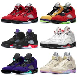 Jumpman 5s Trainers Basketball Shoes 5 Craft Aqua UNC Khaled x We The Bests Crimson Bliss Sail Concord White Raging Bull Trainers Flat Walking Chaussures de sport Baskets