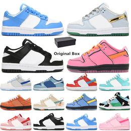 Chaussures Kids Low Dunks Boys Sports Dunke SB Girls Baby Baby Sneakers Designer Trainers Running Basketball Shoe Chunky Black Kid Youth pour tout-petit Triple Triple Pink H2KK #