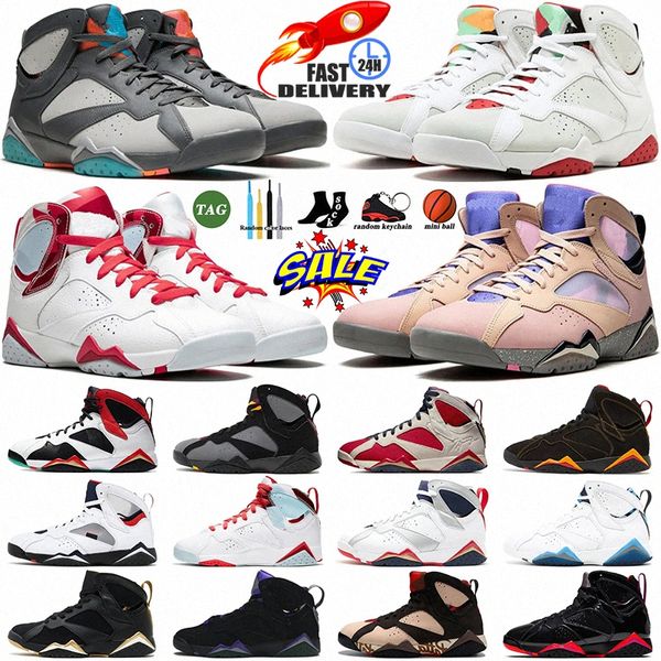 Diseñador Jumpman 7 hombres zapatos de baloncesto Chambray 7s blanco Infrarrojo Flint Cardinal Citrus Afrobeats Pantone Bordeaux Patta Hare Sapphire para hombre Zapatillas de deporte