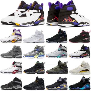 Jumpman 8 8s Playoffs Zapatillas de baloncesto para hombre Confetti South Beach Quai 54 Aqua Black Cool Grey Take Flight Invicto Bugs Bunny Laney Hombres Zapatillas deportivas Entrenador 36-47