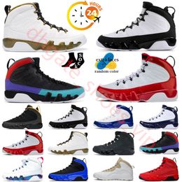 Jumpman 9 9s Chaussures de basket-ball Hommes Original Designer Light Olive Particule Gris Feu Rouge Space Jam Racer Bleu Chili Monde Gym Université Or Bleu Sports Baskets 47