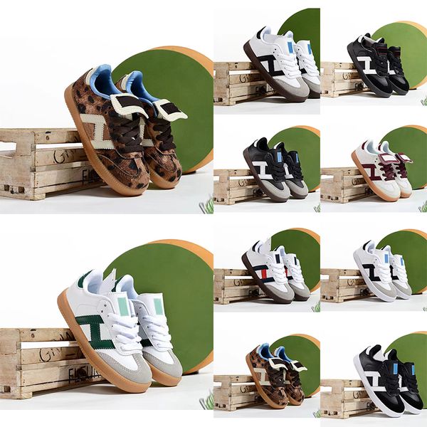 Diseñador Niños zapatos para niñas plataforma casual de plataforma para niños jóvenes zapatos grandes para niños Gales Bonner OG Collegiate Verde para niños Entrenadores Blancos Blancos Eur24-Eur35