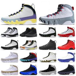 Jumpman 9 IX 9S Hommes Femmes Basketball Chaussures Caoutchouc Bred University Or Bleu Gym Chili Rouge UNC Cool Particle Gris Racer Bleu Statue Anthracite Sport Baskets Formateurs