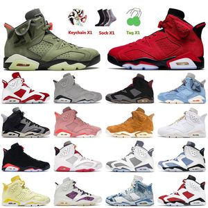 nike air jordan 6 6s retro Alta calidad 2022 Jumpman zapatos de baloncesto para hombre Cactus Jack British Khaki Bordeaux Singles Day mujeres zapatillas de deporte