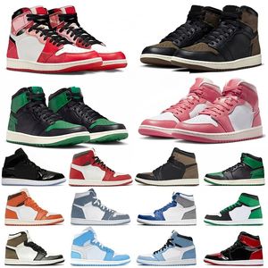 Jumpman basketbalschoenen voor heren dames hoge 1s sneakers zwart wit donker mokka 1 universiteit blauw mid sports sneaker trainers outdoor wandeltrainer groot formaat 13