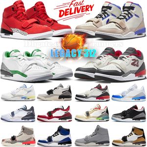 312s Chaussures de basket-ball Legacy 312 baskets basses Chicago Red Tech Grey Grey Vanilla Celtics turquoise Lakers Midnight Navy Men Women Femme Sports Trainers