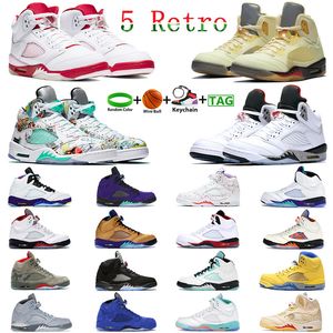 Hommes 5 5s chaussures de basket-ball hommes royaux baskets alternées Bel feu rouge argent langue poison vert panneau arrière brisé femmes formateurs taille 40-47