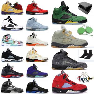 Jumpman Hommes Chaussures de basket-ball 5 5s Bluebird Oreo Raging Rouge Hyper Royal Blanc Ciment Alterné Raisin Sport Baskets Baskets Paris