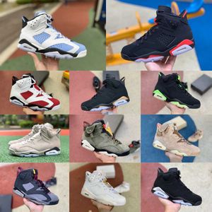 Jumpman Metallic Silver Hombres High Sports Basketball Shoes 6 6s Black Infrared Electric Green UNIVERSITY BLUE Georgetown Unc Carmine Dmp Oreo Trainer Sneakers S968
