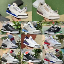 Sneakers Racer Blue 3 3S Basketbalschoenen Jumpman Heren Dark Iirs Cool Grey A Ma Maniere UNC Hall Of Fame FREE THROW LINE Black Cement Pure White Retros Tinker Sneakers