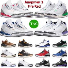 Jumpman Racer Blue 3 3s Chaussures de basket-ball Mens Dark Iirs Cool Grey Un UNT Hall of Fame Ligne Free Low Denim Red Ciment Black Pure White White Tinker Trainer Sneakers