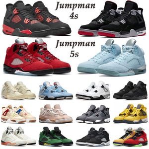 Jumpman4s Basketball Chaussures Hommes Femmes 4 Red Thunder Sail University Blue Royalty Bred 5s Blue Bird Oreo Shattered Backboard Me JORDON