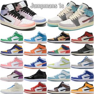 Jumpmans 1 1s Basketbalschoenen voor Heren Dames Trainers Leer Designer Lucky Green Valentijnsdag True Blue Gym Red Panda Outdoor Sneakers Maat 36-45