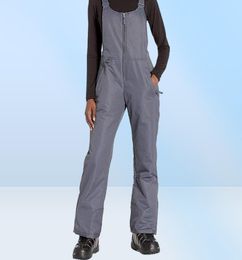 Jumpsuit Dames039s Geïsoleerde Bib Overalls Effen Kleur Zak OnePiece Bretels Broek Combinaison Femme Skibroek Yoga Ou4675909