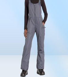 Jumpsuit Dames039s Geïsoleerde Bib Overalls Effen Kleur Zak OnePiece Bretels Broek Combinaison Femme Skibroek Yoga Ou3244375