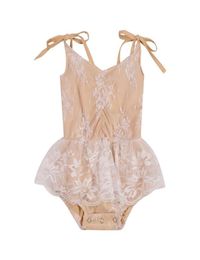 Combinaisons 018m Vêtements de filles Babes Rompers Summer mignon Born Borde Bode sans manches Flower 2391233