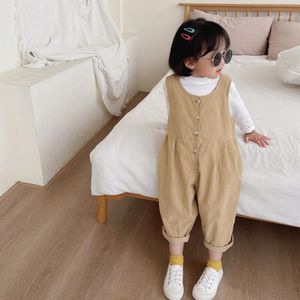 Combinaisons 2022 vente en gros filles garçons salopette en velours côtelé automne coton mode enfants pantalons 2-8 ans WS104