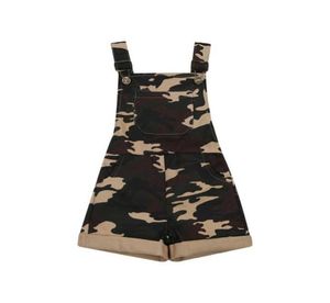 Combinaisons 26 ans enfants 039s Denim barboteuse Shorts Baby039s unisexe Camouflage imprimé sans manches combinaison été décontracté Kid3797020