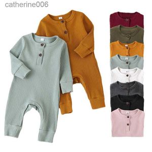 Jumpsuits Herfst Pasgeboren Baby Baby Jongens Meisjes Romper Speelpakje Overalls Katoenen Baby Jumpsuit Met Lange Mouwen Pasgeboren KledingL231101