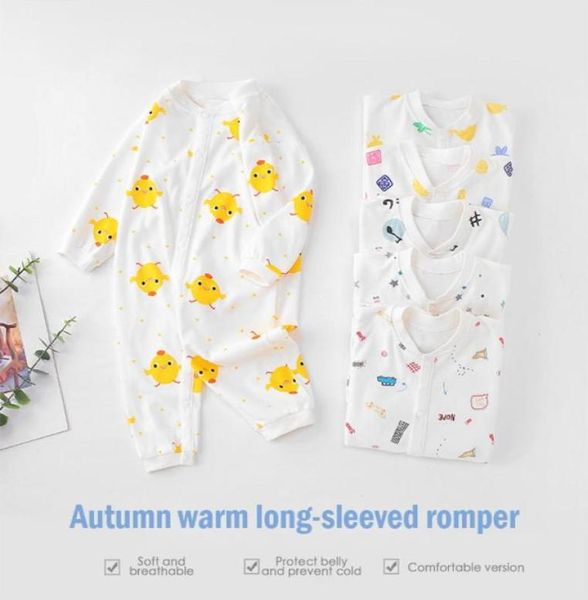 Jumpsuits Autumn Invierno Invierno Lindo Ropa Baby Girl Cloth Boy Solid Cotton Rear Born1201687